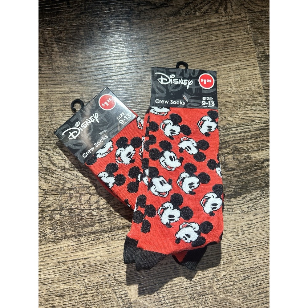 Disney Crew Socks SZ‎ 9-13 Unisex Set Of 4 Family Fun Trip Couple Goals - Picture 5 of 8